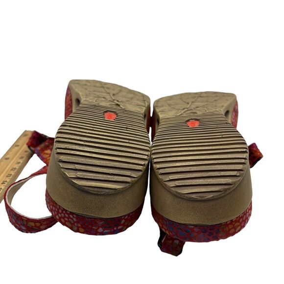 Wolky Sandals Women's Sz 42 Fantasy Red Pink Mulitcolor Comfort Hook Loop - Picture 11 of 16